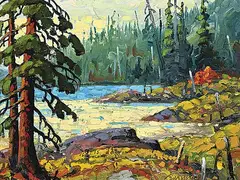 Jackpine Lake by Rod Charlesworth, oil on canvas, sold Apr 2025