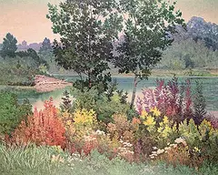 Gilbert A. Flodberg, Prince's Island Pond, oil on canvas