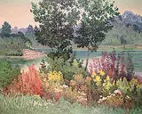 Gilbert A. Flodberg, Prince's Island Pond, oil on canvas