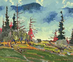 Morning Mist - Kokanee by Robert Genn, oil on wood panel, sold Apr 2025