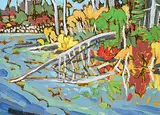 Edward William Godwin, Fall Flash, oil on wood panel