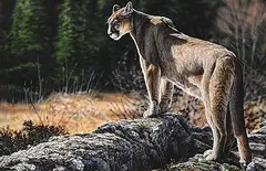 Darren Haley, Longview Lookout [Cougar], 1998, oil on wood board