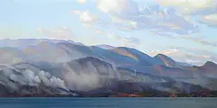 Joice Hall, Smouldering Shore, 2005, oil on canvas