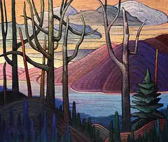 James Edward Hergel, Early Spring Morning, Michipicoten River, acrylic on wood board
