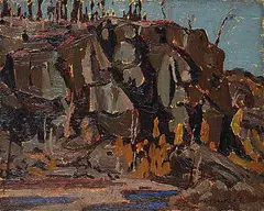 A. Y. Jackson, Lake Superior, 1923, oil on wood panel
