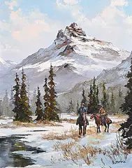 Georgia Jarvis, The Last Ride of Fall, acrylic on wood board
