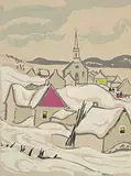 A. Y. Jackson, Chapel in the Snow, colour silkscreen on paper