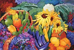 Gail Johnson, Summer's Abundance, acrylic on canvas