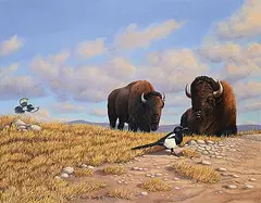 Yvette Lantz, Plains Drifters, oil on canvas