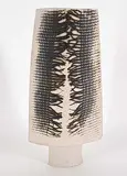 Luke Orton Lindoe, Untitled - Flat Vase with Cloth Patch Design, glazed ceramic