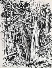 Arthur Lismer, Forest Cedars, 1950, ink on paper