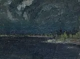 J. E. H. MacDonald, Georgian Bay, The Squall, 1915, oil on paper board
