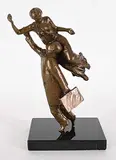 William Hadd McElcheran, Untitled - Business Man and Muse, 1989, bronze sculpture