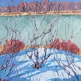 Robert F.M. McInnis, Untitled - Spring Thaw at the River's Edge, 2008, oil on canvas