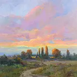 Francine Noreau, Evening Dusk, oil on canvas