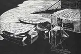 Walter J. Phillips, Snake Island, Lake Winnipeg, 1931, wood engraving on paper