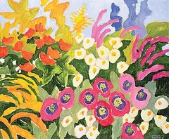 Claude A. Simard, July Garden View, 1999, acrylic on canvas