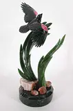 Lyle Sopel, Quick Ascent, green nephrite jade and rhodonite agate sculpture