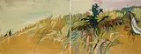 Amy Dryer, Untitled - Into the Brush [Diptych], 2004, oil on canvas