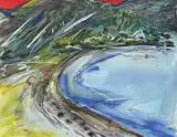 Maureen Enns, Beach Sand [Kamchatka], 1996, mixed media on paper