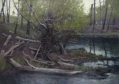 Chris S. Flodberg, Deadwood Fish Creek, 2016, oil on canvas
