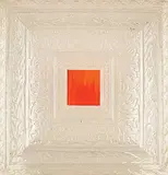 Bradley Harms, Untitled - Orange and Red in Ornate Acrylic Frame, mixed media hanging sculpture