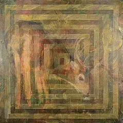 Les Thomas, Animal Painting #04-3289 [Mule Deer], 2004, encaustic on wood board