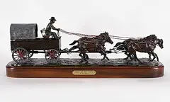 Clifton Roy Cheek, First to the Finish #10/35, bronze sculpture