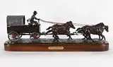 Clifton Roy Cheek, First to the Finish #10/35, bronze sculpture