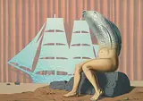 Un Seduisant Navire D'Eau de Mer #122/350 by René Magritte, 1968, colour lithograph on paper, sold Apr 2025