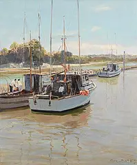 George William Bates, Summer, Steveston, oil on canvas