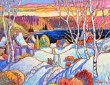 John H. Burrow, Walk to the Valley Floor, acrylic on wood board