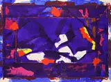 Dennis Burton, Untitled - Purples and Oranges, 1993, gouache on paper