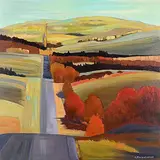 Lorna Dockstader, Exploring in Autumn, acrylic on canvas