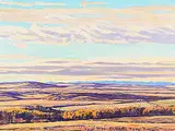 William Duma, Alberta View, acrylic on canvas board