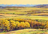 William Duma, Field Patterns, acrylic on canvas board