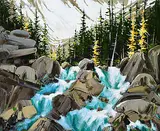 Allan Dunfield, Near the Source [Yoho National Park], 2010, oil on canvas