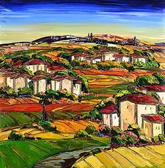 Maya Eventov, Untitled - Evening Glow, 2005, acrylic on canvas