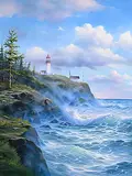 Jonn Einerssen, Pacific Lights, oil on canvas