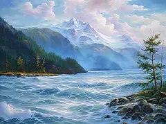 Jonn Einerssen, Beauty In The Wind, 2000, oil on canvas