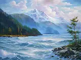 Jonn Einerssen, Beauty In The Wind, 2000, oil on canvas