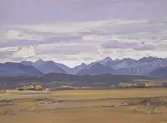 Peter Maxwell Ewart, In the Foothills, oil on wood panel