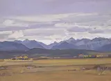 Peter Maxwell Ewart, In the Foothills, oil on wood panel