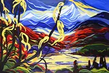 Jean Fosbrooke, Untitled - Through the Trees, oil on canvas