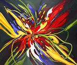 Jean Fosbrooke, Untitled - Flower, acrylic on canvas