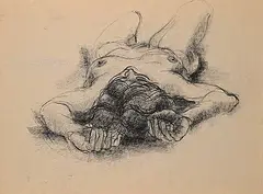 Clarence Gagnon, Untitled - Nude, charcoal on paper