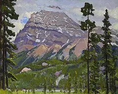 Frederick Stanley Haines, Mount Stephen, oil on wood panel