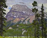 Frederick Stanley Haines, Mount Stephen, oil on wood panel