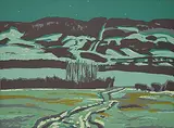 Illingworth Kerr, Turner Valley Nocturne #99/150, colour silkscreen on paper