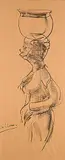 Arthur Lismer, Untitled - Portrait of a Woman, charcoal on paper